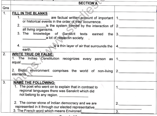 Class 7 Social Science